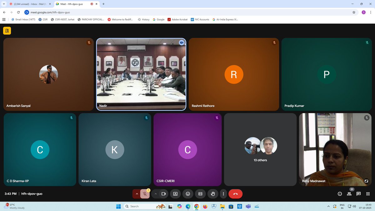 CSIR_HRDC's tweet image. Online Workshop on Implementation of NPCSCB–Mission Karmayogi and iGOT Integration with APARs organized on 7th October 2025.
@CSIR_IND @DrNKalaiselvi @TikamSRana1