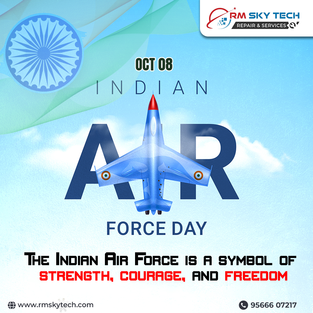 rm_repair_serv's tweet image. Indian Air Force Day 2025: Salute to Strength, Courage, and Freedom! 

#IndianAirForceDay#IAFDay2025#IAF#Courage#RepairAndServices #October8 #StrengthAndFreedom#ITSolutions #JaiHind#Puducherry #AirWarriors#SaluteToTheAirForce