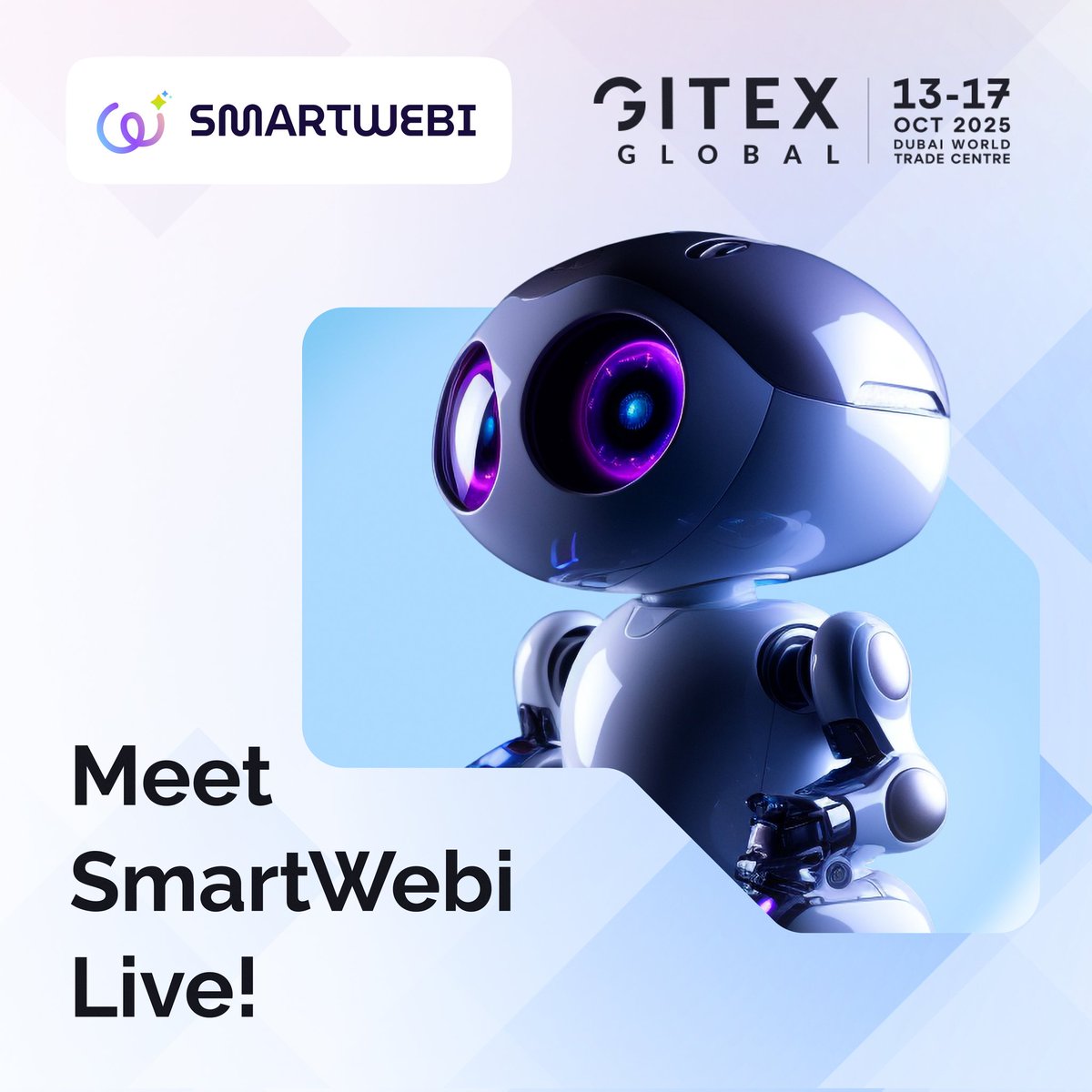 _smartwebi_'s tweet image. Meet SmartWebi Live!

The stage is set!
Meet SmartWebi live at GITEX Global, World Trade Centre — 13–17 October.

Discover how one platform can transform your entire business ecosystem.🚀 

#SmartWebi #GITEXDubai2025 #TechExhibition #Innovation #AI #Automation #BusinessGrowth