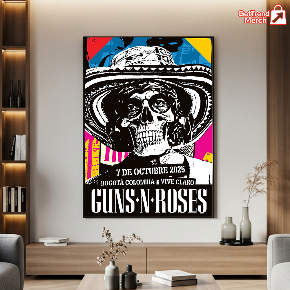 Jevya_official's tweet photo. Bogotá 2025 — Guns N’ Roses like you’ve never seen 🎸💀

Limited Edition Poster Canvas → https://t.co/PAjVNCgcLn

#GunsNRoses #Bogota2025 #RockArt #LimitedEdition #GetTrendMerch https://t.co/armVuXXQ8W