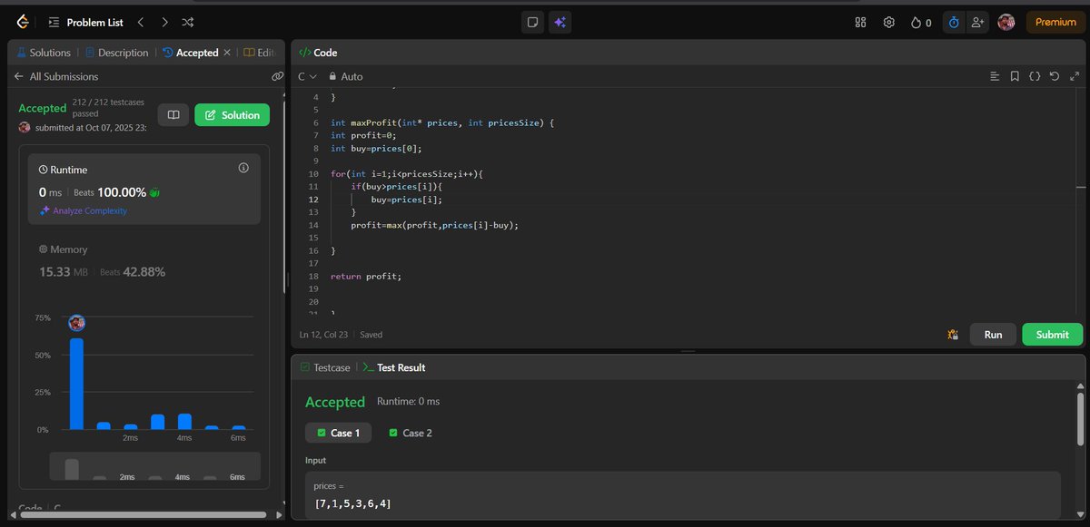 shivam21102005's tweet image. 🚀 Day 66 of #100DaysOfCode
Today’s challenge: Merging Overlapping Intervals 🧩
Input: [[1,3],[2,6],[8,10],[15,18]]
Output: [[1,6],[8,10],[15,18]]

💡 Sort → Merge → Output
Efficient approach: O(n log n)
Every day, one step closer to mastering #DSA 
#CProgramming #CodingJourney