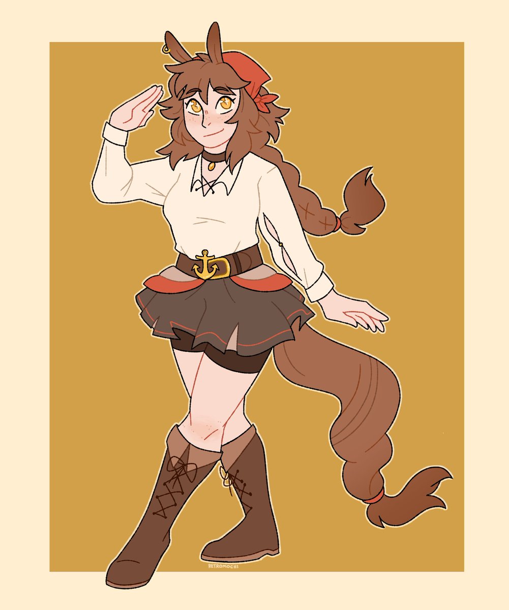 retromochi's tweet photo. also heres a silly little umamusume oc i made :-) her name is sea shanty https://t.co/FTR5A5XnD2