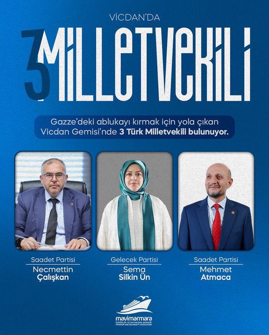Üç milletvekilimiz, uluslararası sularda İsrail tarafından zorla alıkonulmuştur. 

Şu anda kendileriyle herhangi bir iletişim kurulamamaktadır. 

Can güvenlikleri ve sağlık durumları konusunda ciddi endişe duyuyoruz.