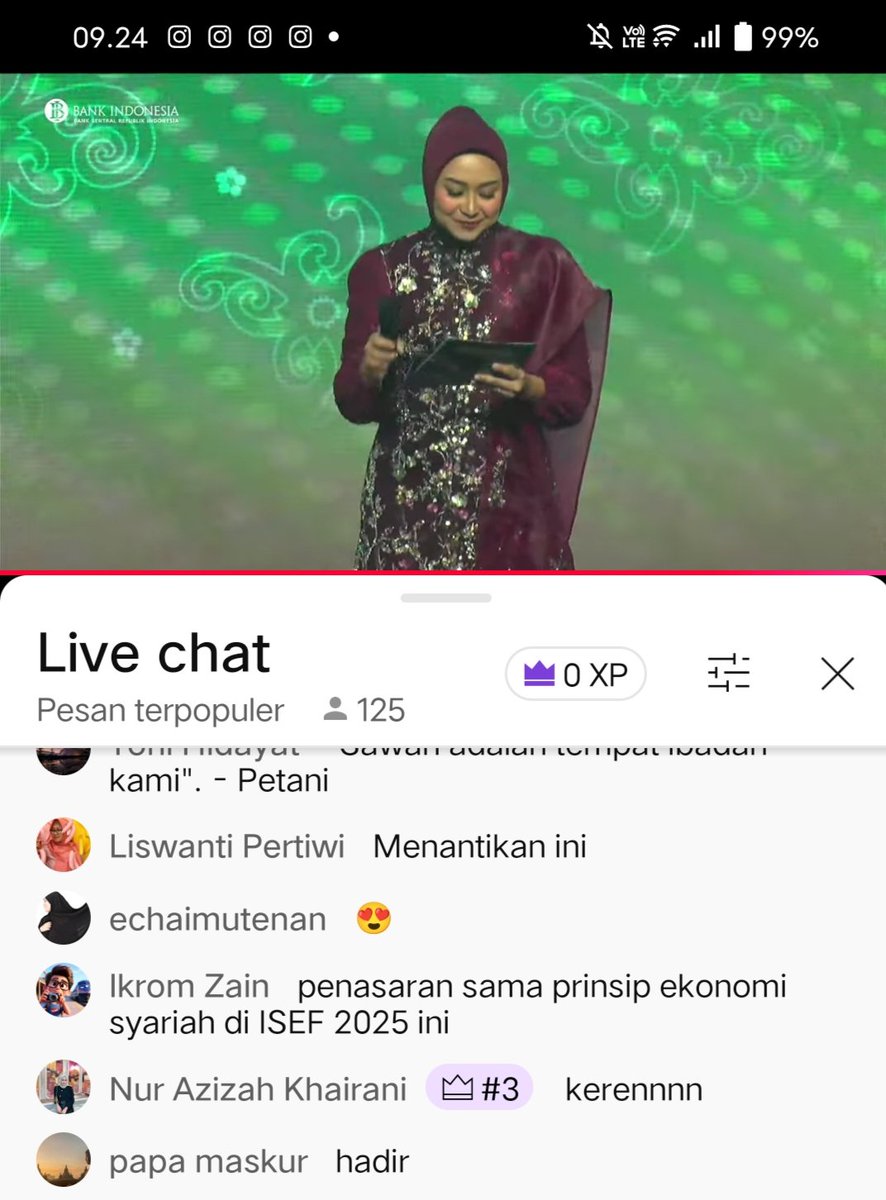 Syahranijul's tweet photo. ISEF 2025 Pembukaan ISEF 2025 Indonesia Sharia Economic Festival Ramaikan ISEF 2025 di JIExpo Convention Centre,  #ISEF2025 #EkonomiSyariah #IndonesiaShariaEconomiFestival #HalalLifestyle #OneStopSharia #BringsOutHalalInYou #IndonesiaHalalShowcase @bank_indonesia @isefindonesia https://t.co/yw7J2p5tAf