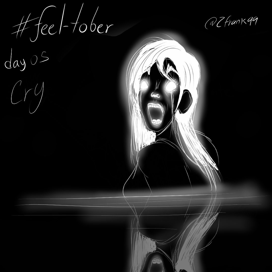 Ilustrando emociones y sensaciones que no sé explicar bien dia 5: llorar

 #feeltober
