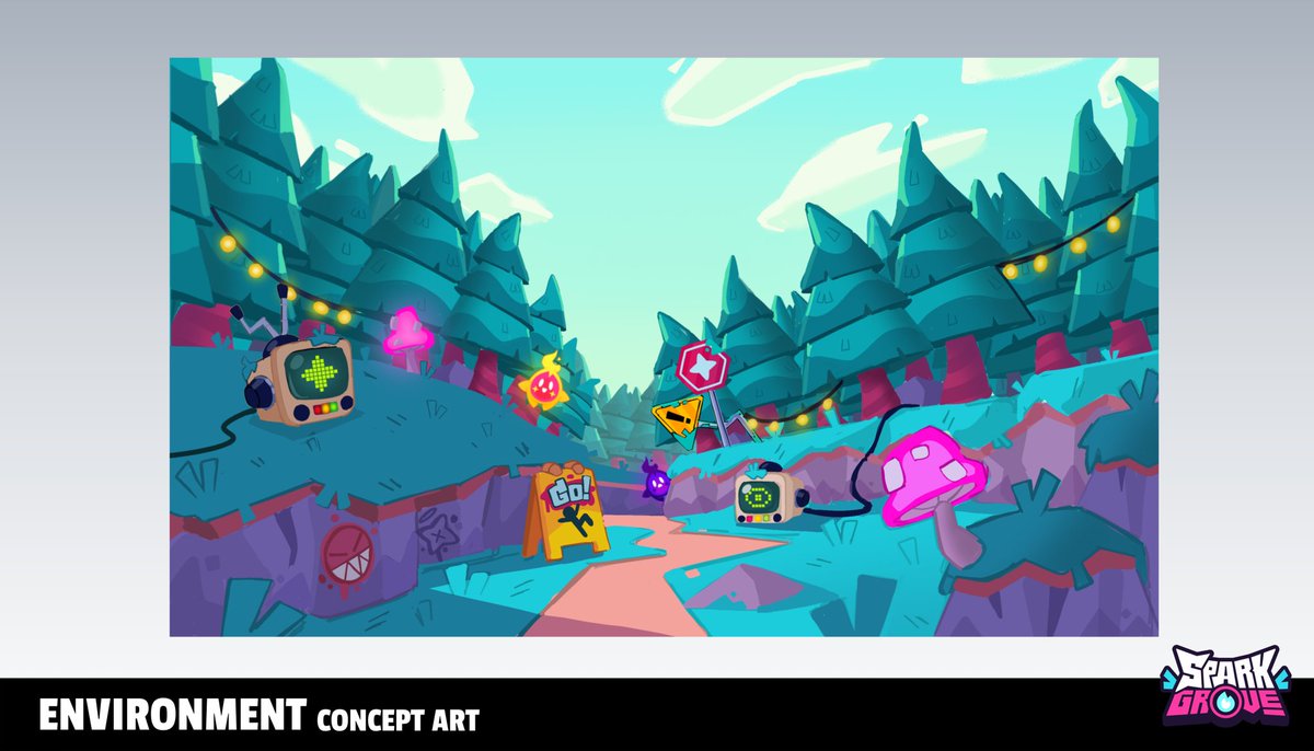 Environment Concept Art i made for Spark Grove 🌲✨
#SparkGrove #conceptart