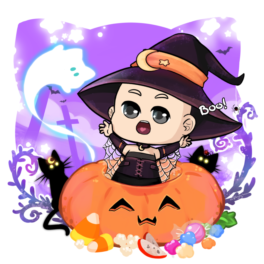 fixing up last year's Trick or Treat YCH~ a little late into the season but maybe this year it'll work out TT_TT loool