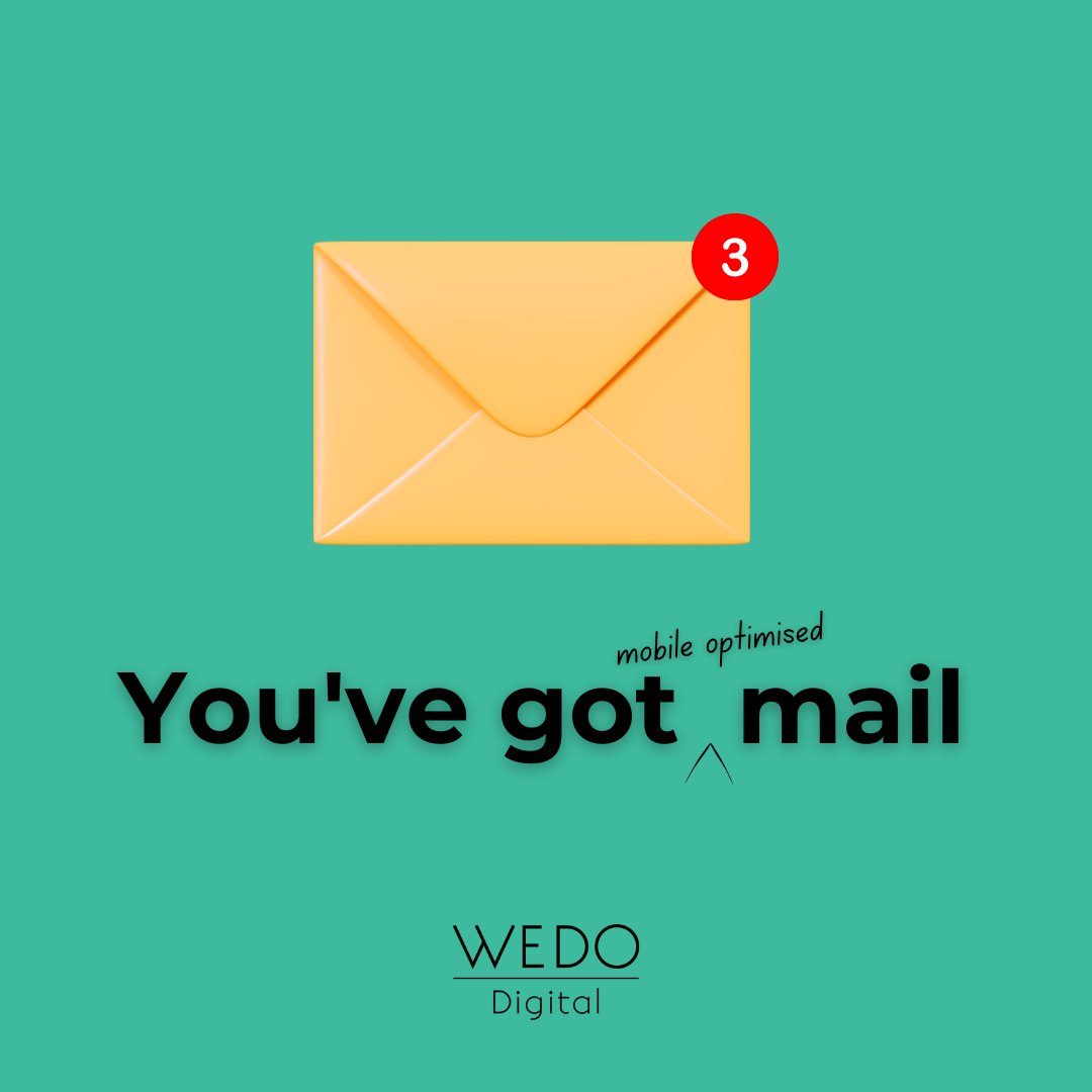 WDD_WeDoDigital's tweet photo. When you think of mobile optimisation, keep your emails in mind as well.

According to OptinMonster, 50% of people will delete emails if they aren't mobile optimised.

#MobileOptimisation #EmailMarketing #DigitalMarketingTips #UXDesign #MarketingStrategy #MobileFirst #WeDoDigital https://t.co/G7rNs5tCXz