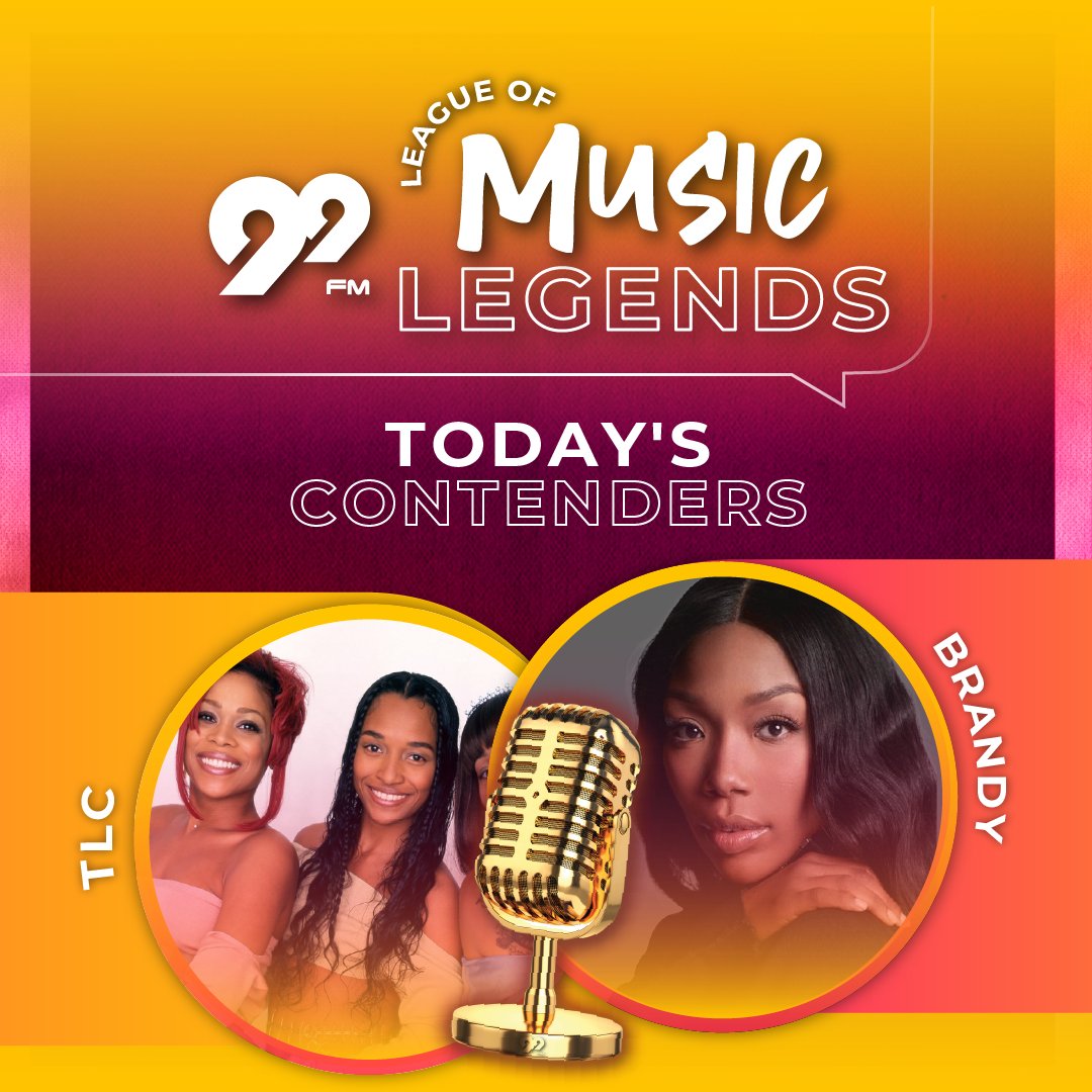 Velvet vocals by Brandy meets unstoppable vibes by TLC — R&amp;B royalty clash! WhatsApp Legend to 083 000 1049 NOW and stand a chance to win N$ 500.00 every week! #WeLoveMusic #99fm