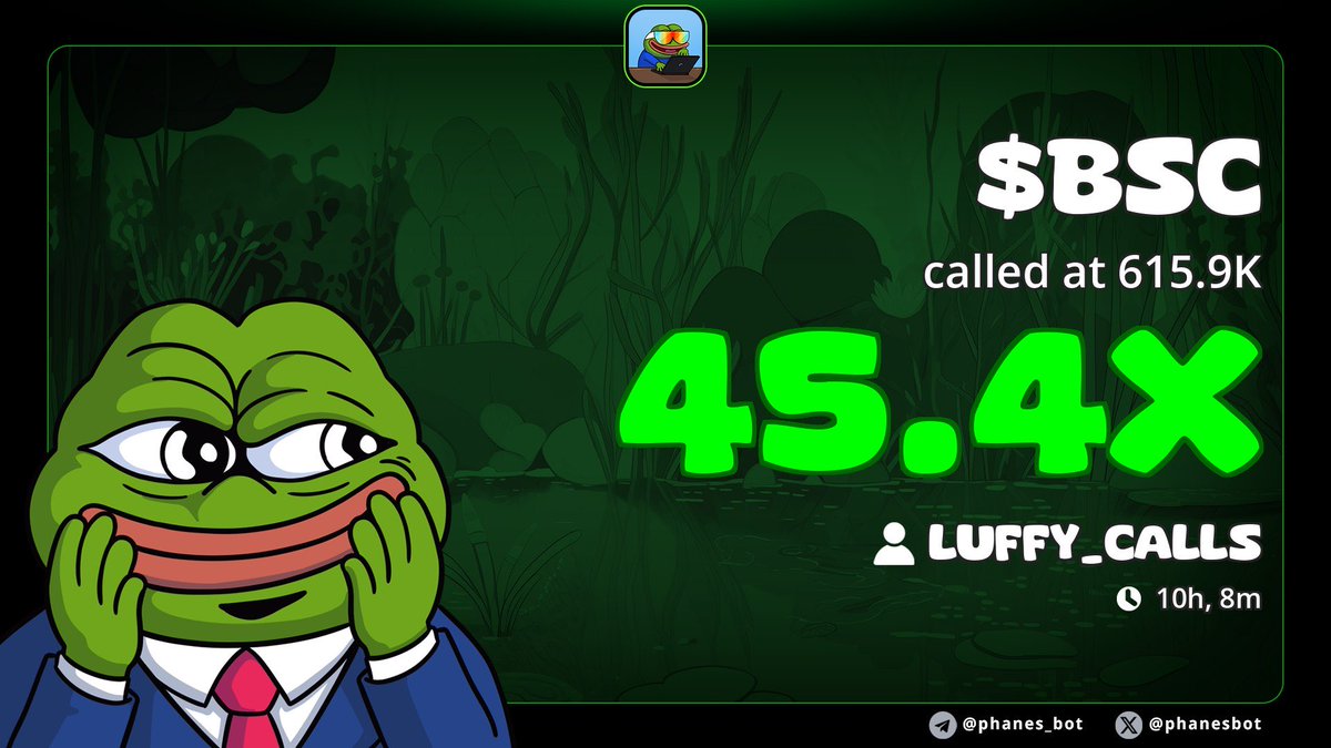 Luffy_Calls's tweet image. Who's ready for the 100x?

615k to 30M Mcap.! 🔥

$BSC 45X 

📌We’re continuing to make money in our paid channel

DM to join