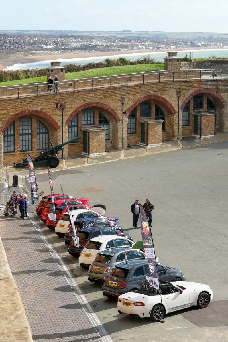 AOCSSH's tweet photo. Abarths at Newhaven Fort 2025 https://t.co/3k76jORlyY