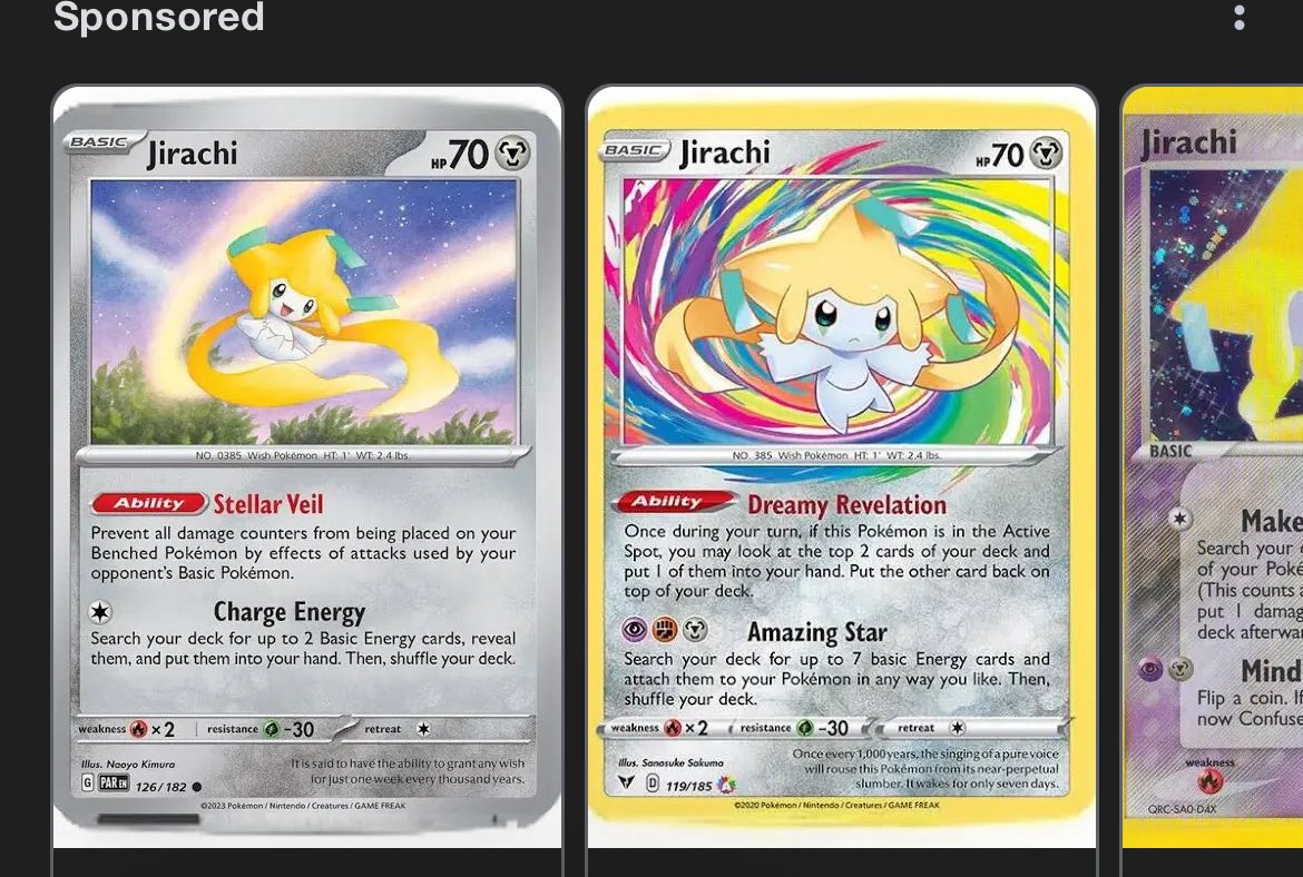 Biogrim's tweet photo. @PokemonTCGP when are we getting Jirachi ?? #PokemonTCGPocket https://t.co/c4n44TlNps