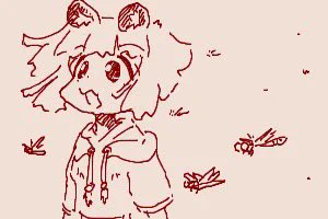 ちかごろのらくがき1 秋のたぬき
