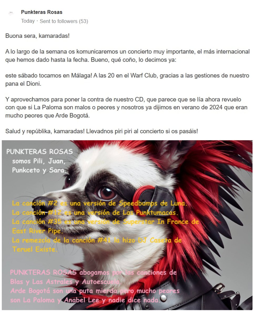 Punkteras Rosas, esos visionarios.....

fikasound.bandcamp.com/album/fk51-pun…