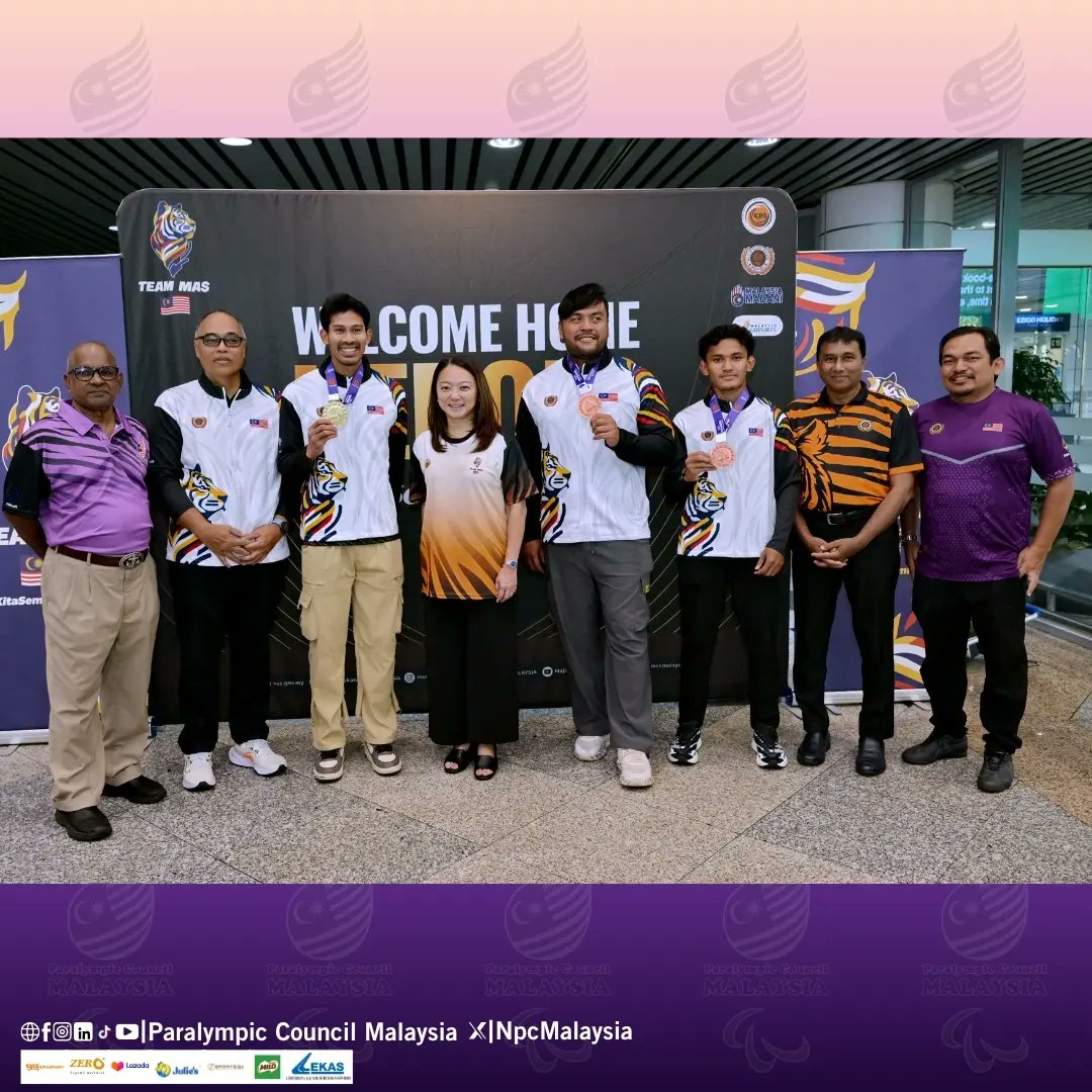 NpcMalaysia's tweet image. Welcome Home, Malaysian Para Athletics Heroes!
#PCM #TeamMalaysia #KitaLuarBiasa #ParaAthletics #WorldParaAthletics #Delhi2025 #ParaHeroes #MalaysiaBoleh #MajlisParalimpikMalaysia