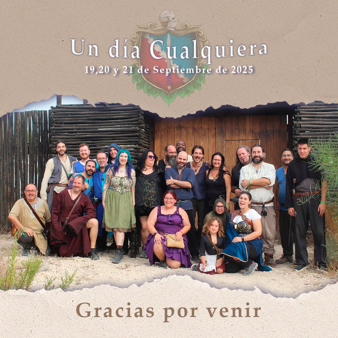 Shaidraig's tweet photo. 🌤️ Gracias por un día inolvidable en Glínster 🌤️

El evento “Un Día Cualquiera” nos recordó que en Shaidraig, hasta lo cotidiano puede convertirse en una historia épica.
Gracias a todos los que vinisteis, compartisteis risas, aventuras y momentos únicos. https://t.co/i6QrTy3YrR