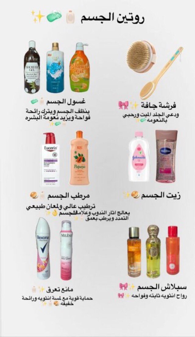 روتين العناية بالجسم 👏✨