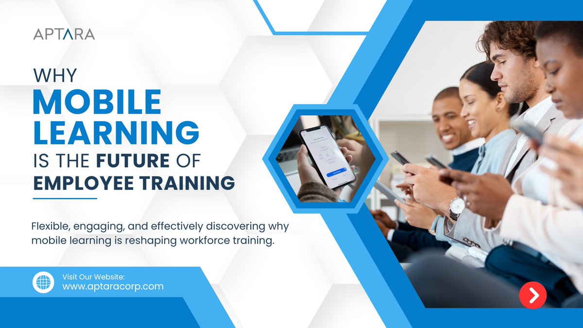Aptara's tweet image. Think learning can’t happen anywhere, anytime? Think again! 📲
Swipe to see how mobile learning keeps teams sharp, engaged, and ready for anything.
#Aptara #MobileLearning #LnD #WorkforceTraning #CorporateLearning