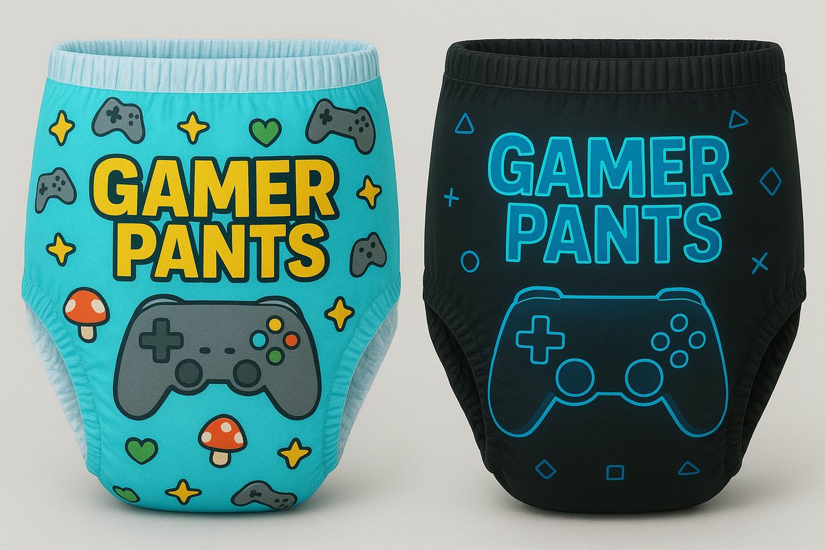 babyface182y's tweet photo. So i asked chat gpt to make a product for gamers and now i want to actually make these does anyone know a company that would probably make these? I also want to make one for gamer girls. #abdlgamer #abdl @NMR_360 and could anyone help with more designs https://t.co/gNz22LJxKn