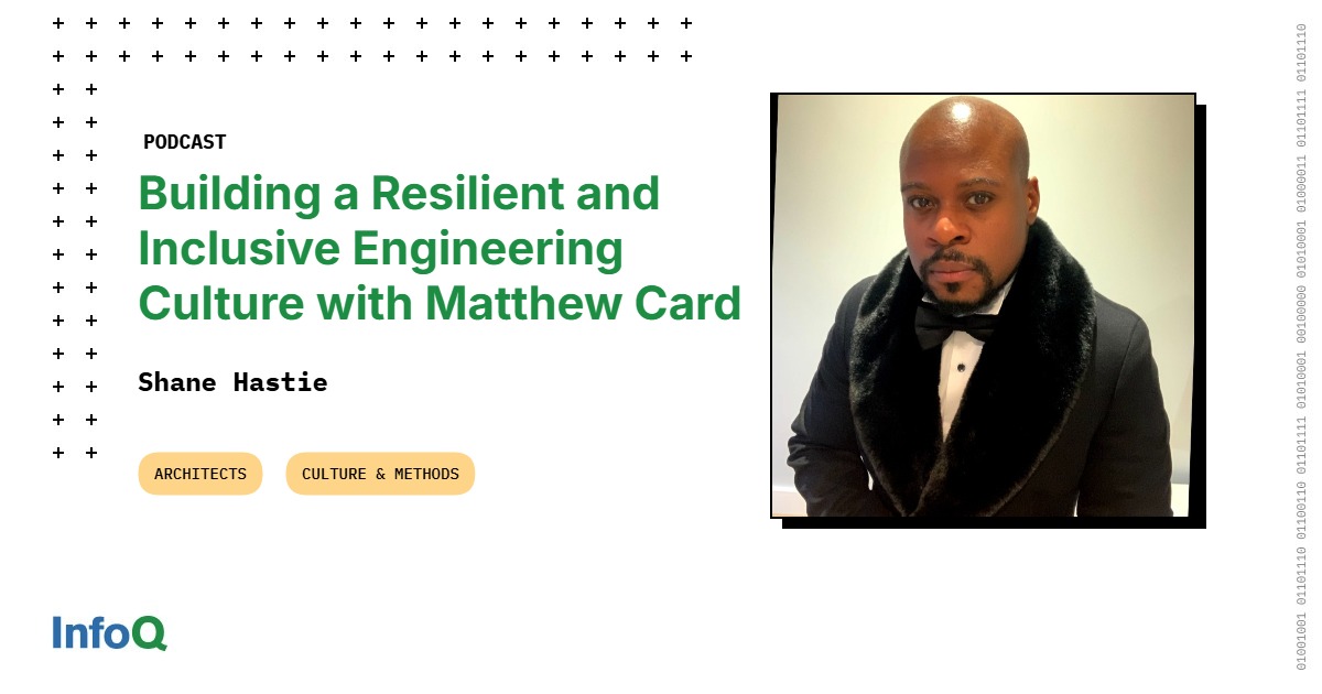 InfoQ's tweet image. 🎙️ In this #InfoQ podcast, Matthew Card shares his resilience framework CAPSS – Confidence, Adaptability, Purpose, Social Support.
Learn how it helped him overcome career challenges and now guides him in Building Inclusive Engineering Cultures.
🔗 bit.ly/45WLiAI