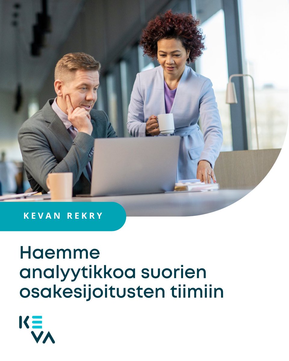 Keva_fi's tweet image. Kiinnostaako sijoitusanalyysi, datan hyödyntäminen ja prosessien kehittäminen? Haluatko kuulua tiimiin, joka rakentaa tulevaisuuden toimintatapoja ja tiedonhallintaa? Hae analyytikon tehtävään 22.10. mennessä!
📲 keva.fi/uutiset-ja-art…

#työpaikat #analyytikko #sijoitukset