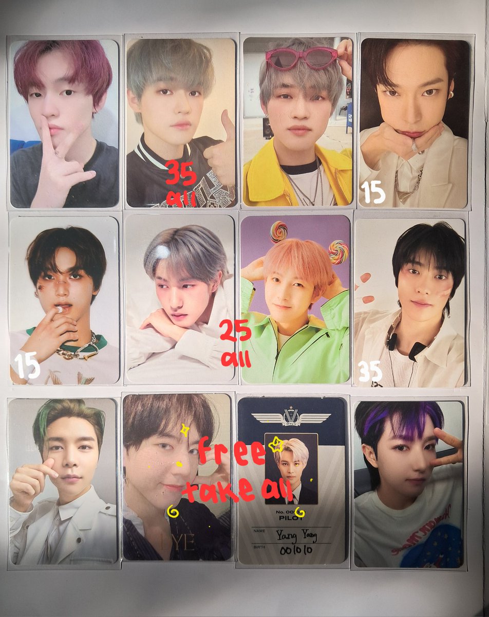 ⊹ ࣪★˖want to sell˚.🍓 ᵎᵎ
˙⋆🏠cirebon
˙⋆🍊shopee
˙⋆✘ pack &amp; adm 
˙⋆✘ not for sensitive buyer
  → dm for detail
tag. wts wtb photocard clear sell nct jisung mark renjun chenlee haechan doyoung jungwoo taeyong jaehyun