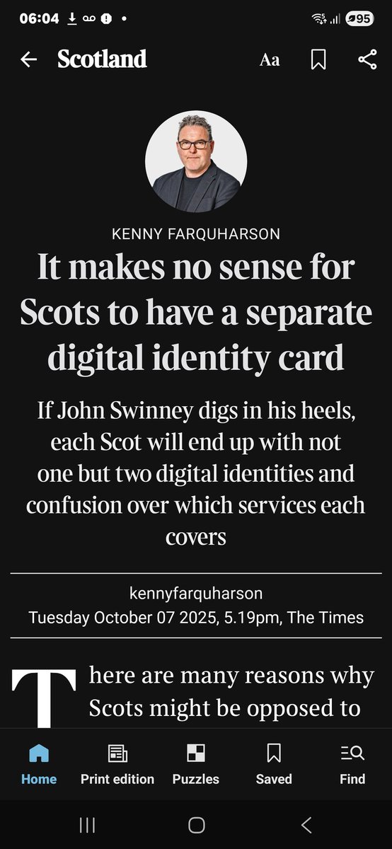 Why would we need a separate ID card for this part of the UK?

No matter what <a href="/JohnSwinney/">John Swinney</a> and the Nationalist think we are all UK citizens.

Besides that FACT, everything that the <a href="/theSNP/">The SNP</a> try and replicate, they inevitably make a total pigs ear of it.

Take the census and NHS