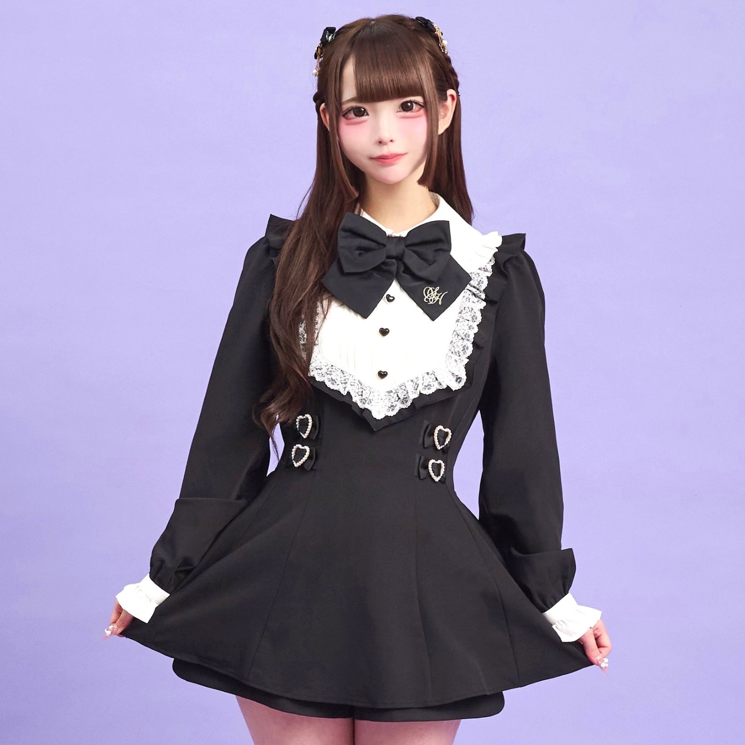 yooki 新作 ホッピング バニー シークレット 1/144 袖レースピンタックフリルヨーク切替セットアップ（セットアップ