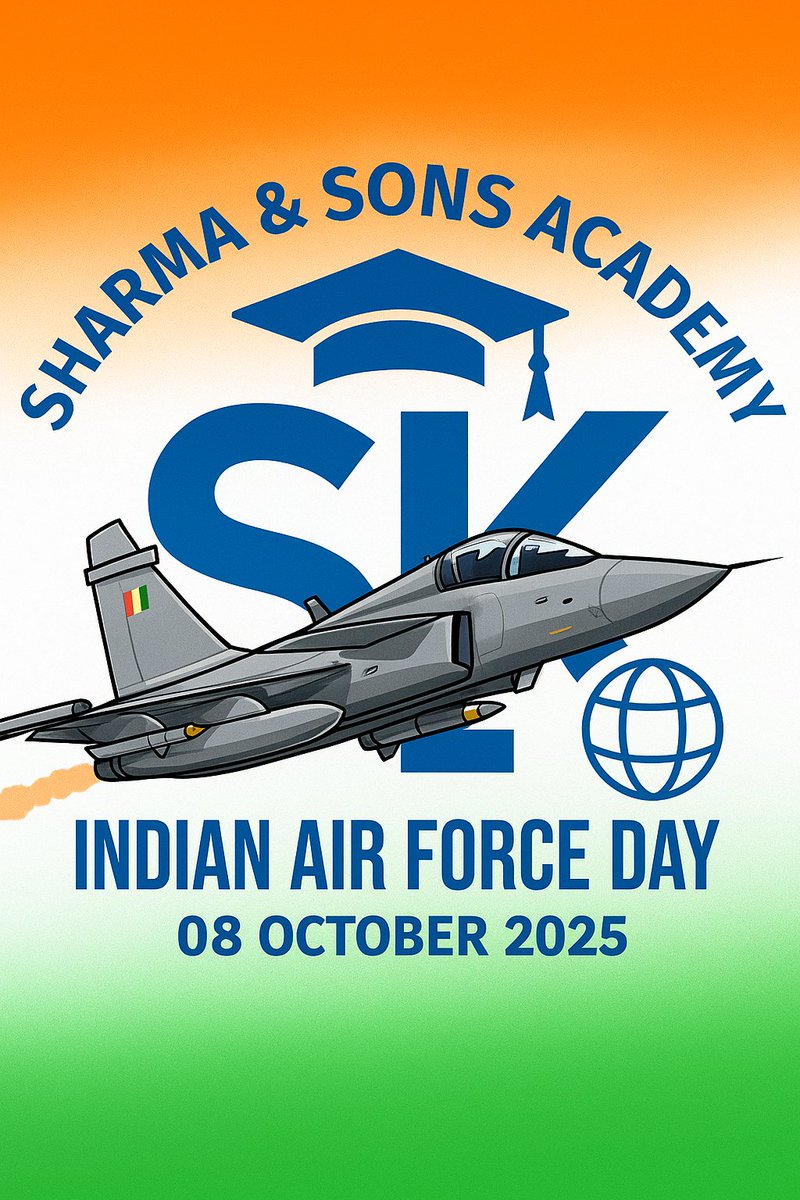 sas_academy_sk_'s tweet image. 🇮🇳 भारतीय वायुसेना दिवस विशेष पंक्तियाँ 🇮🇳

(1) आसमान की ऊँचाइयों को छूने वाले वे परिंदे नहीं, वायुसेना के वीर हैं।
(2) देश की सीमा नहीं, गर्व की मर्यादा की रक्षा करने वाले रणवीर हैं।
(3) इनकी उड़ान में देश का झंडा लहराता है,
(4) हर मिशन में &quot;जय हिन्द&quot; का स्वर गूंज जाता है।