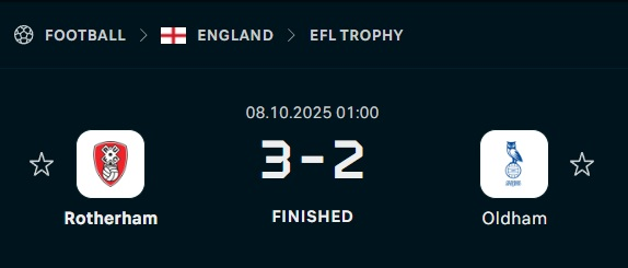 Reo_Parlay's tweet photo. ENGLISH FOOTBALL LEAGUE TROPHY✅ 
Rotherham United vs Oldham Athletic 
🔐PICK Over 2.5💰

Info Bill / Gabung Grup : https://t.co/rbKHLZk9by
#EFLTrophy #Prediksibola #Parlay https://t.co/749VItiiyb
