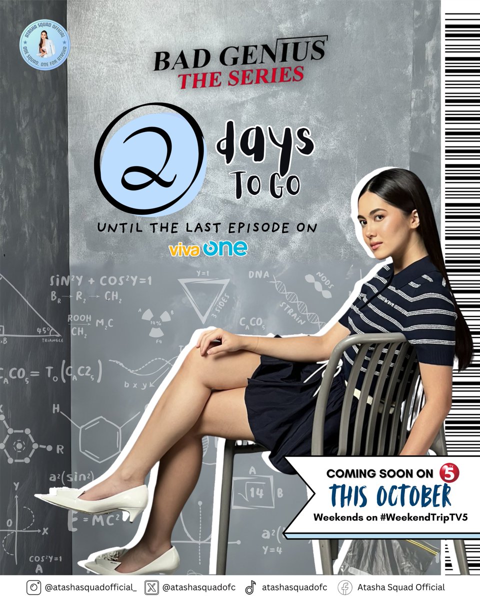 ATASHATagsSquad's tweet photo. [📣]

2 days till the finale 🥹 Set your reminder!

Watching Atasha shine in her acting prowess every week has been such a great pride and joy for us 🤍 Proud doesn’t even begin to cover it! ✨

Also, #BadGeniusTheSeries is coming soon on TV5!

#AtashaMuhlach | #ATASHAisLin https://t.co/0cwVeY1u5S