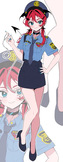 オリキャラアクスタイラスト⑤のラフ #OC #創作