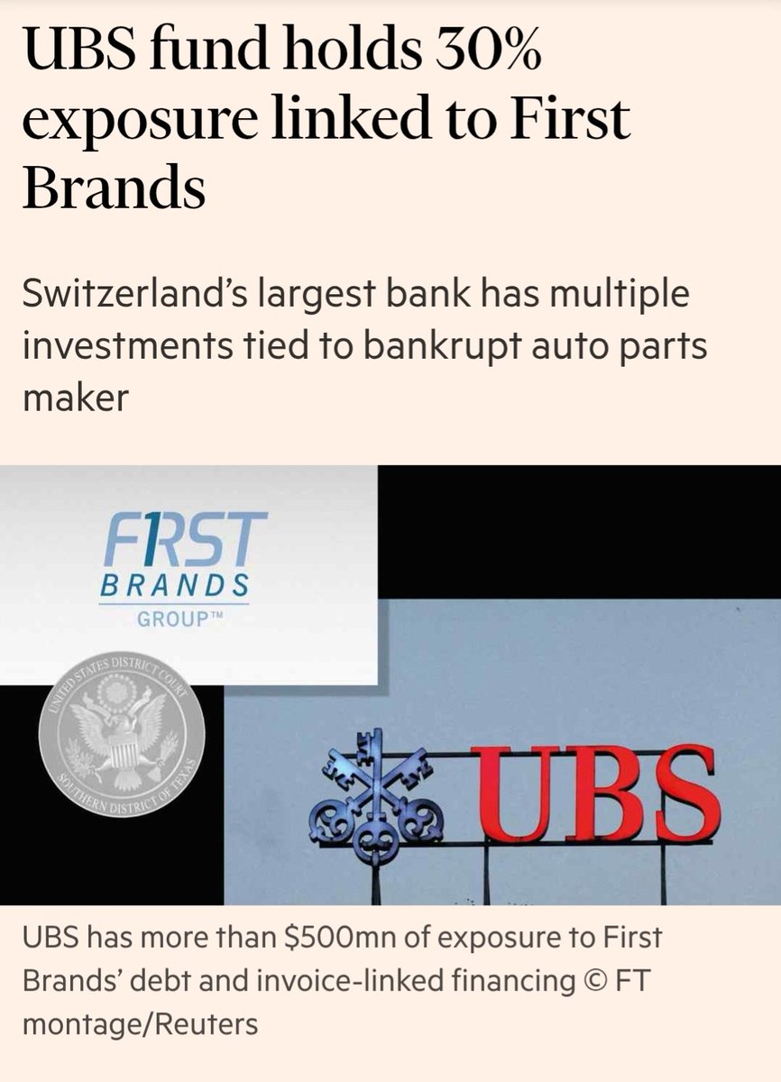 Man hat sich daran gewöhnt: immer wenn irgendwo in der grossen weiten Finanzwelt eine 💣 explodiert, ist eine 🇨🇭Bank dabei.
Und auch klar ist, dass die UBS bei der nächsten Finanzkrise, die bereits um die Ecke lauert, ein Problem wird. 

UBS fund holds 30% exposure linked to