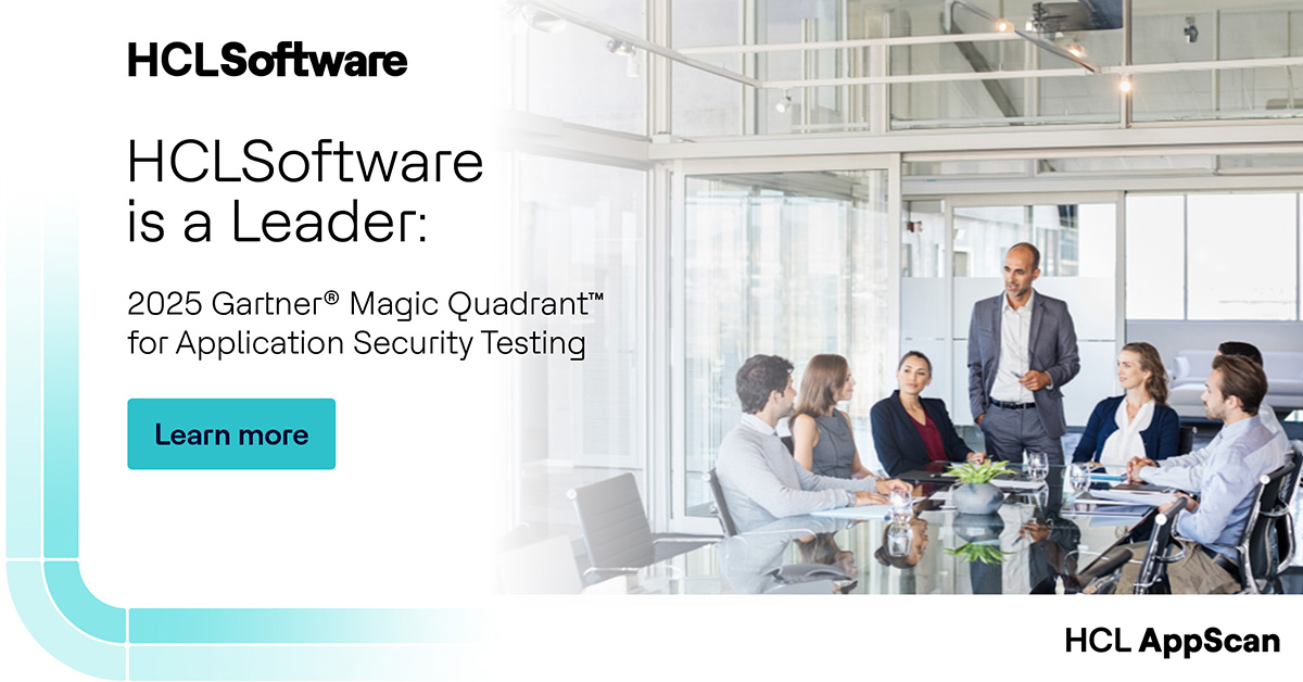 AppScanHCL's tweet image. We're proud to share that @HCLSoftware has been recognized as a Leader in the 2025 Gartner® Magic Quadrant™ for #ApplicationSecurityTesting (AST) for it's product #HCLAppScan.
Learn More: hclsw.co/0p0422
#GartnerMQ #AppSec #Cybersecurity #SoftwareSecurity