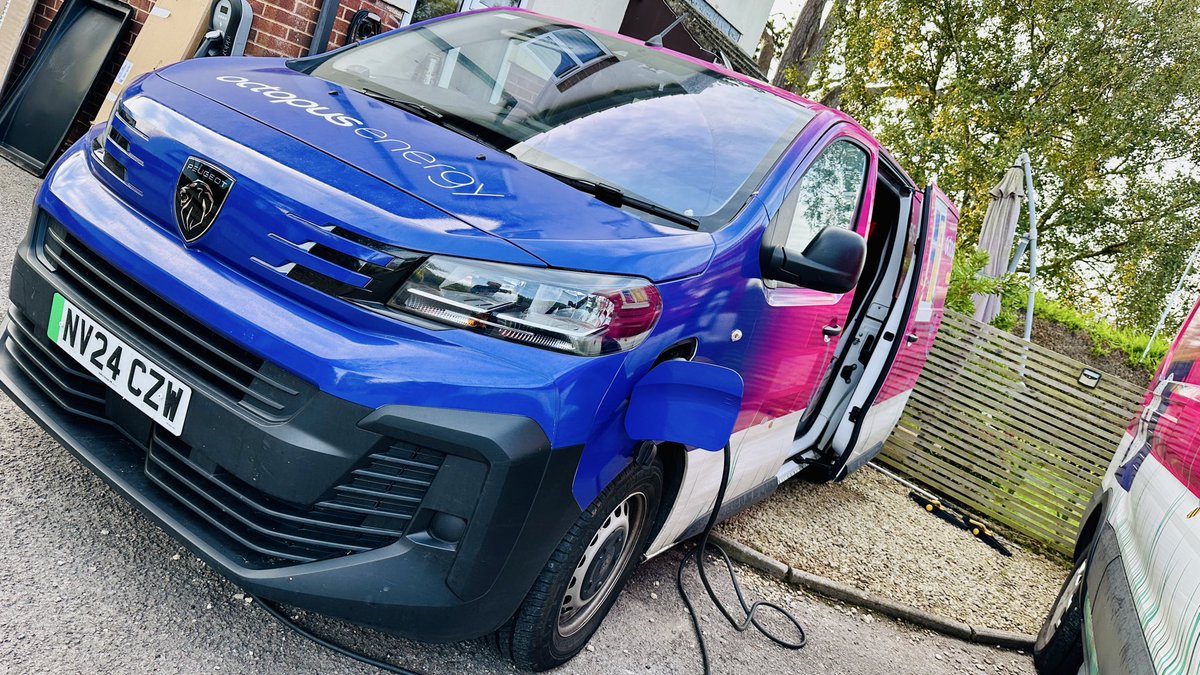 Meet Rosy, the newest star of the our little Octopus Energy crew! 🐙 

She’s out here snooping on energy stats while juicing up our #HeatPump engineer’s van like a total boss. ⚡️ #OctopusEnergy #RosyTheEnergyQueen #ChargedUp #RenewableEnergy