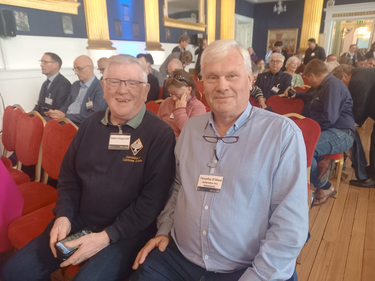 gtlighthouses's tweet image. Great to see 2 retired keepers at the conference &amp;amp; both still very active with lighthouses. Eddie @ @BCSeaAdventures  &amp;amp; Gerard @ Galley Head Lighthouse while also being the President of @alklighthouse .Both helping to keep the heritage of our Lighthouses alive!#GreatLighthouses10