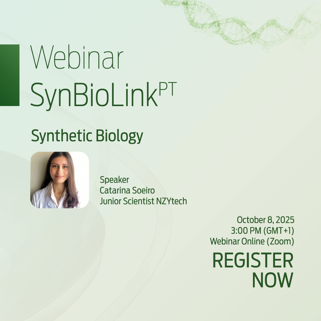Catarina F. Soeiro, Junior Scientist at NZYtech, is scheduled to speak today at the Synthetic Biology community event.
Join today (October 8, 2025) at 03:00 PM in Zoom

Register:  docs.google.com/forms/d/e/1FAI…