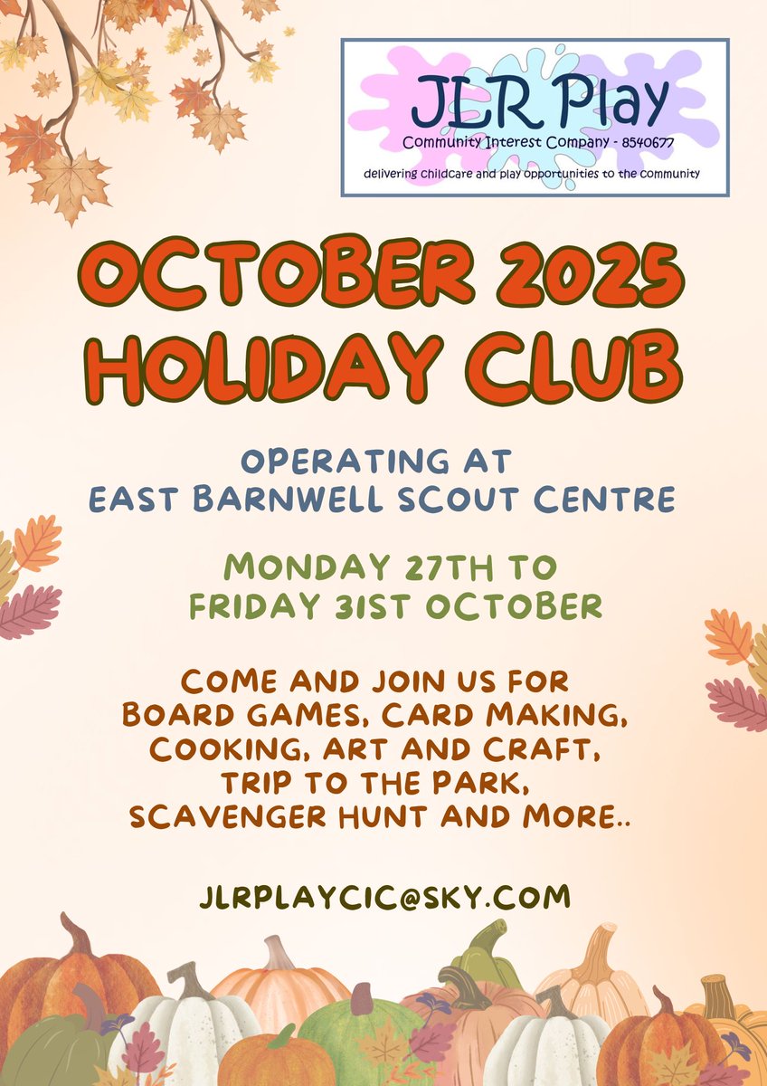 jlrplaycic's tweet photo. We are open October half term so please join us at our Cambridge site! https://t.co/KvZXBVHvNx