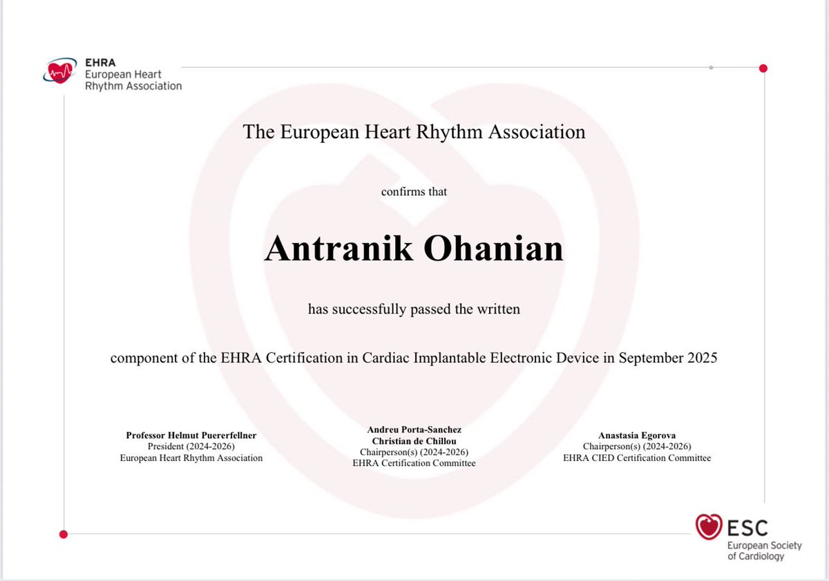 AntoOhanian's tweet image. #EHRA #CIED