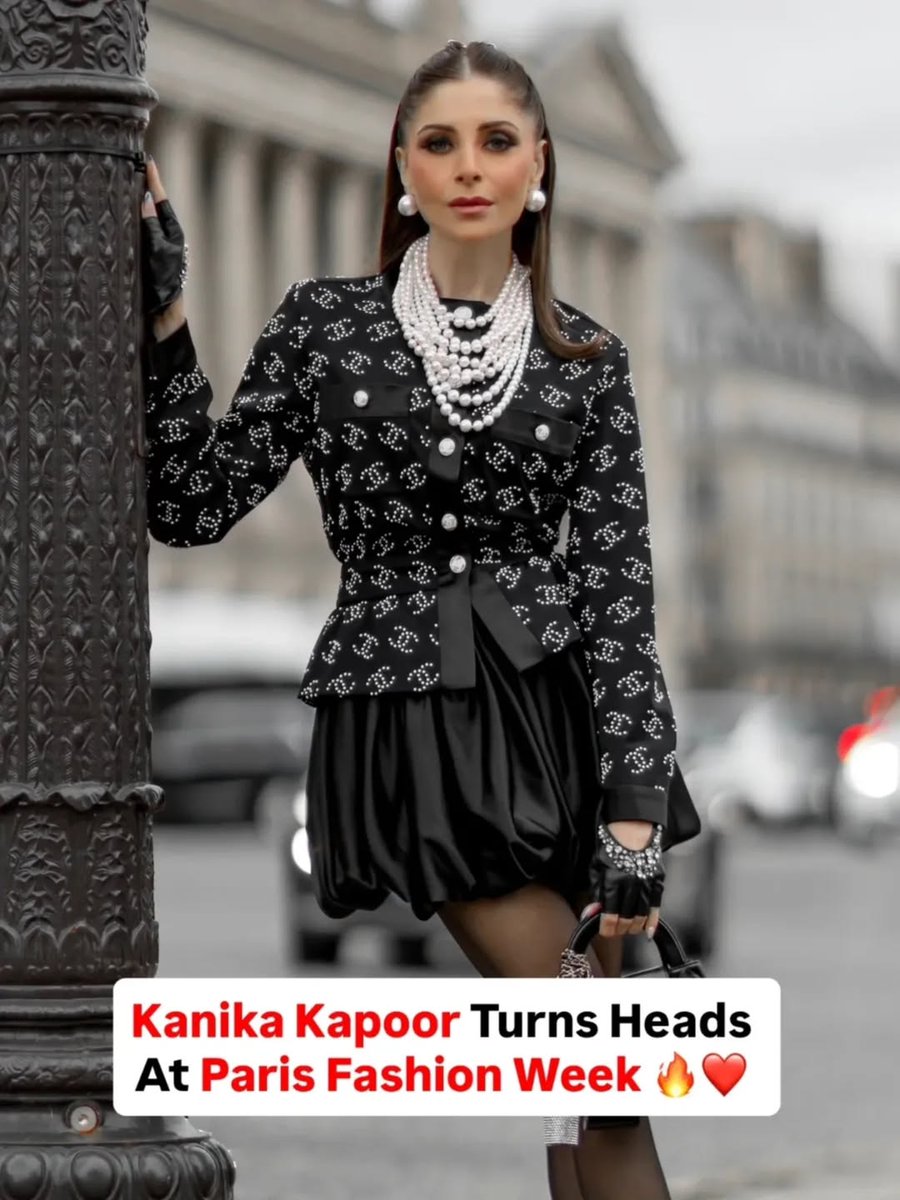 alldatmatterz_'s tweet image. Kanika Kapoor attending #ParisFashionWeek2025