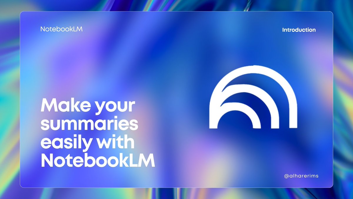 AlhareriMS's tweet image. تبحث عن أداة تساعدك في تحويل الملفات وصفحات المواقع وبعض الوسائط إلى خيارات متعددة مثل تلخيص البحوث و كتابة التقارير وتحويل الكتب إلى بودكاست وإنشاء مقاطع الفيديو واختبارات تفاعلية والخرائط الذهنية
وتمكنك من التحرير بشكل احترافي وسهل طبعًا
الأداة ضمن أدوات قوقل واسمها NootbookLM…
