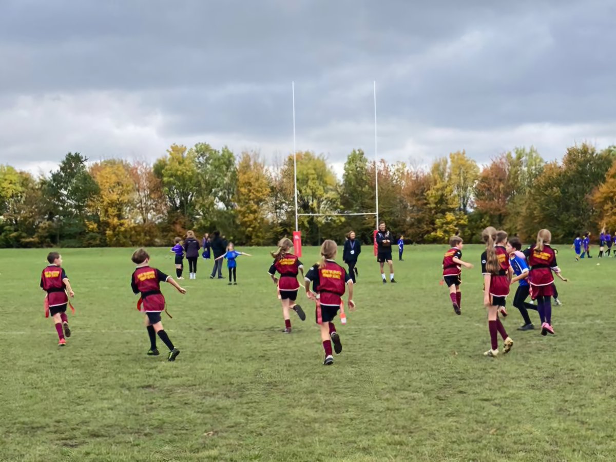 Our Tag Rugby team are having a great morning <a href="/camrufc/">Cambridge Rugby 🏉</a>