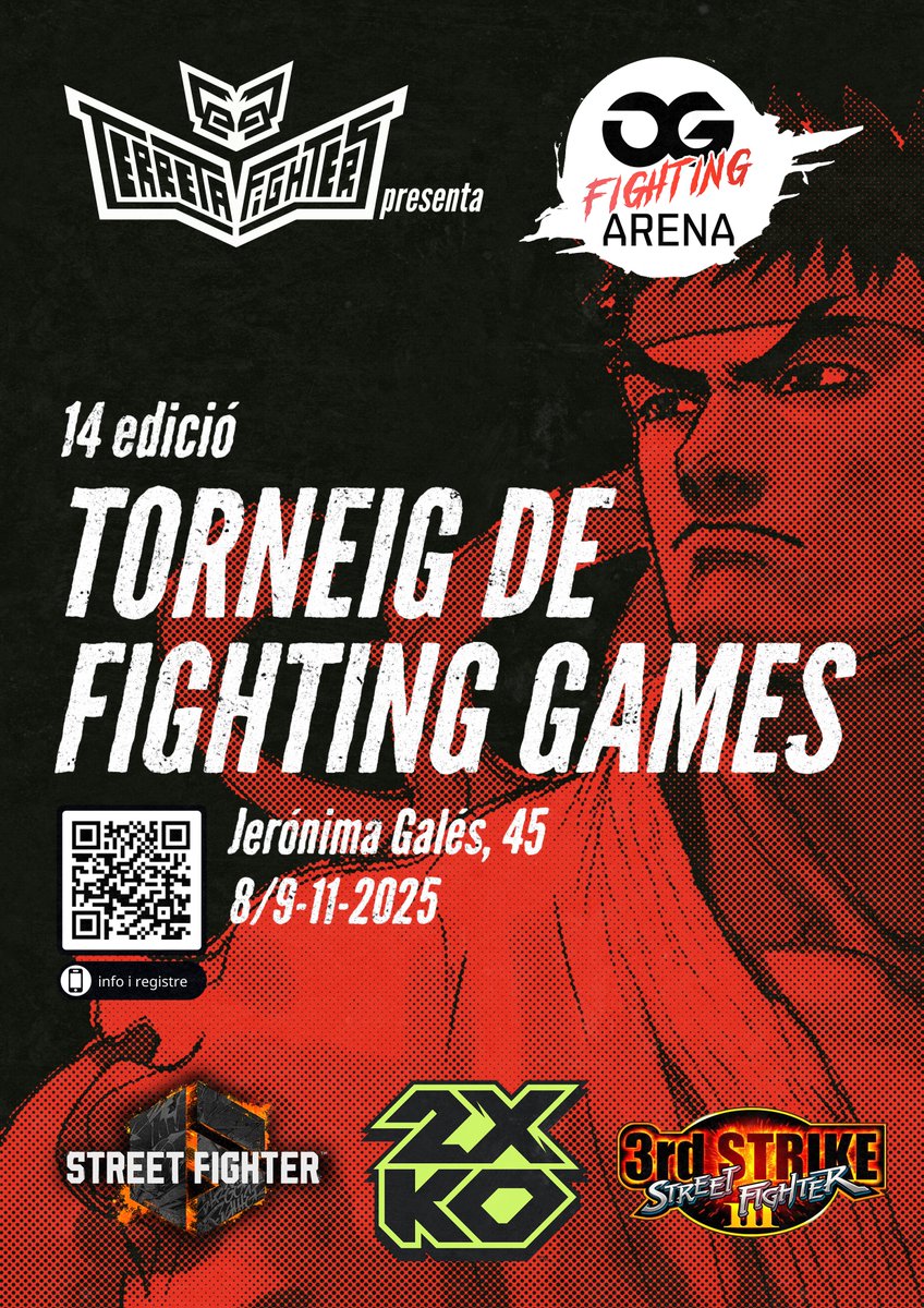 🔔🔔¡¡NUEVO TORNEO DE JUEGOS DE LUCHA!!🔔🔔

🕹️2XKO
🕹️STREET FIGTHER 6
🕹️STREET FIGHTER 3

🗓️ 8/9 noviembre

📍 Arena Gaming, Valencia

+ info y registro:
start.gg/oxygen-fightin…