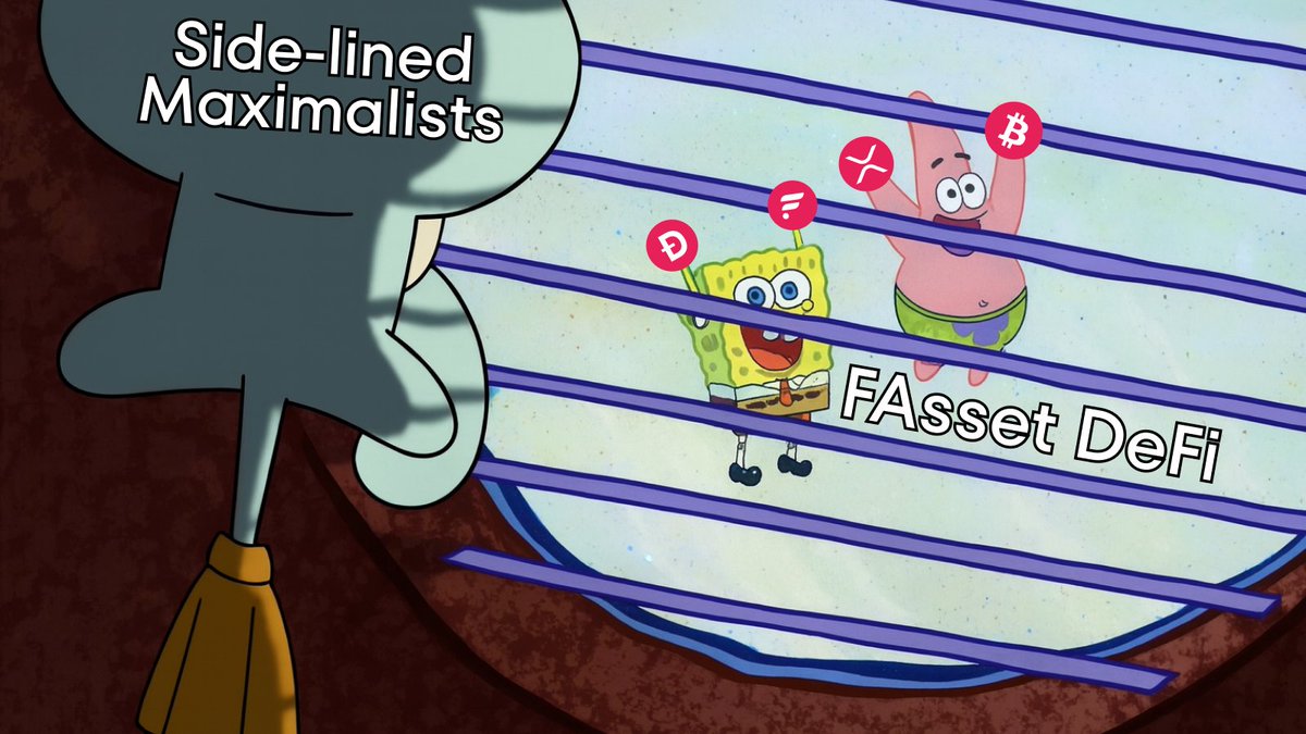 Today, we'd like to take a moment of silence to recognize all maximalists across the space.

None of whom will benefit from the feats of composability, teamwork, and technical innovation creating FAssets.

May their pain watching from the sidelines be low as their yields. Amen.
