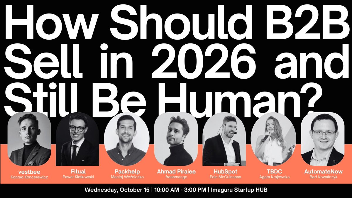 piraiee's tweet image. Speaking at @HubSpotStartups event on “How Entrepreneurs of the Future Build Their Startups.”
AI, structure & speed will define the next wave of founders.
Only a few spots left → luma.com/bx79jajj
@Freshmangoee @vestbee_com @imaguru_global @HubSpot @automatenow