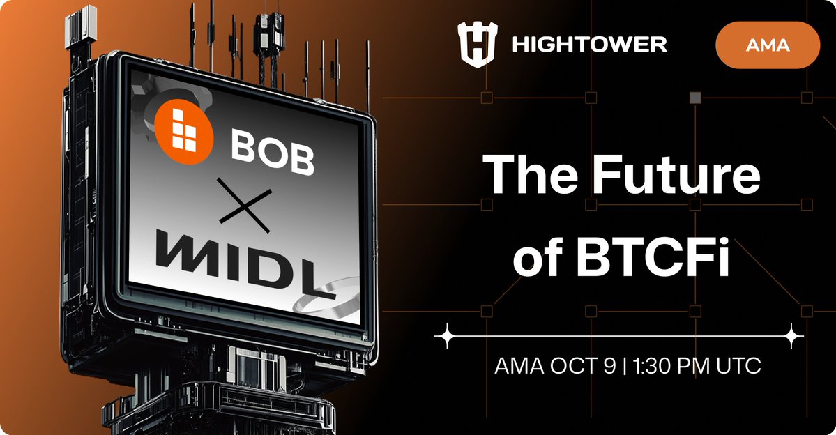 htwtech_'s tweet image. Ready to dive into the future of $BTC #DeFi? 🚀

Join us for an AMA session with the teams from @build_on_bob and @midl_xyz to discuss the hottest topics in the #BTCFi space!

🎙 On the agenda:

• Synergies and partnerships within the ecosystem

• Overcoming barriers to mass…