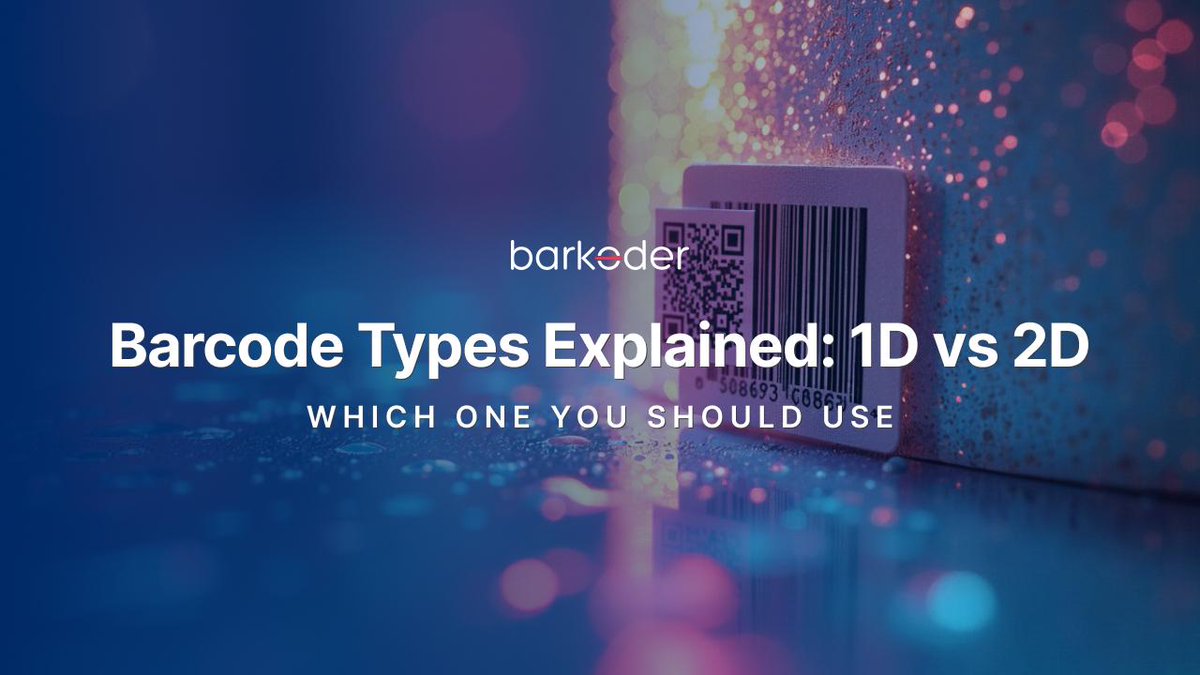 TheBarkoder's tweet image. Thinking about which barcode type to use? 🤔
1D or 2D — which is right for your app or business?
We break down how they differ and when to use each.
👉 barkoder.com/blog/barcode-t…
#BARCODE #1Dvs2D #TechGuide #barKoder