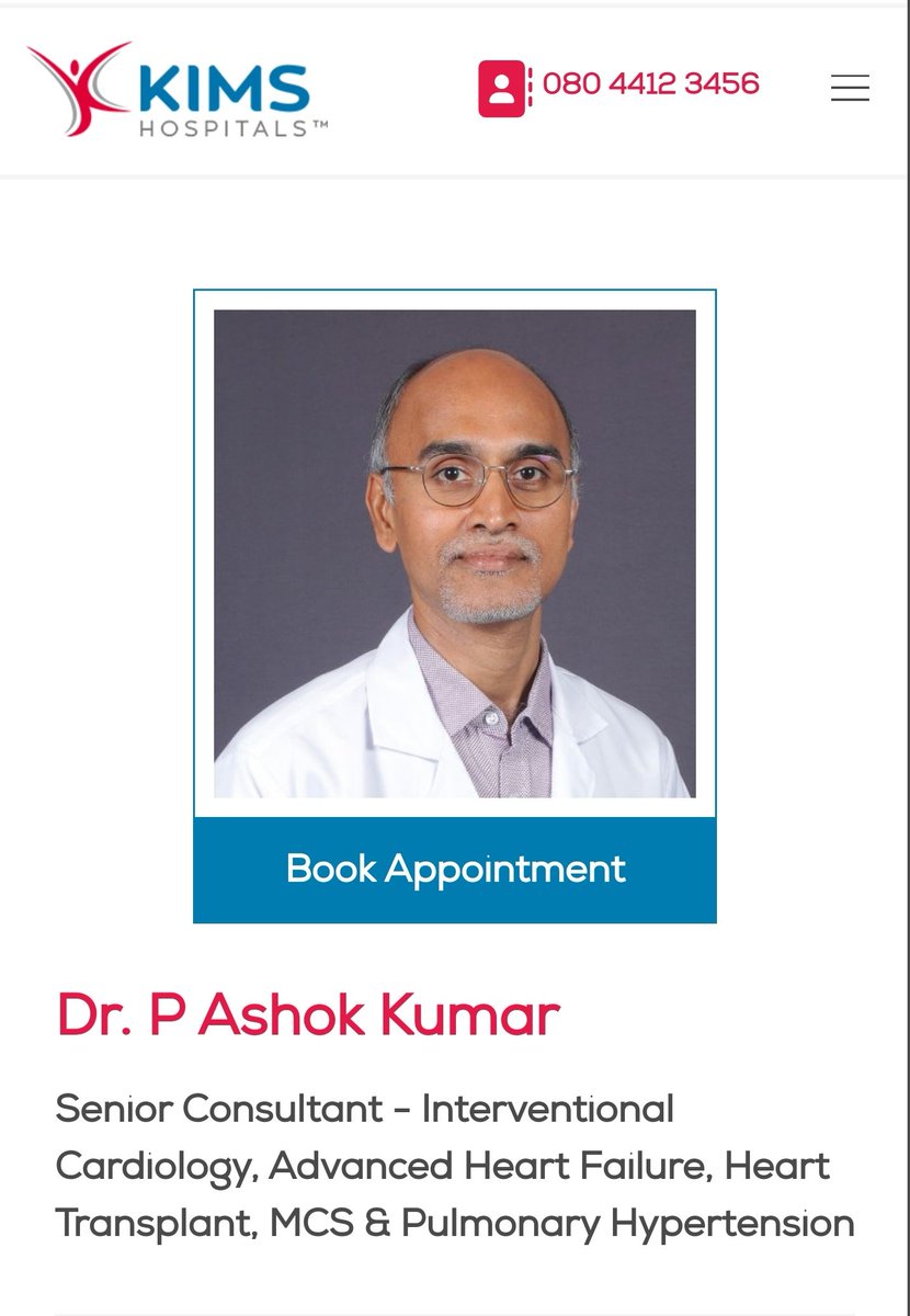 DrDeepakKrishn1's tweet image. The Cardiology team at KIMS Hospital, Mahadevapura, Bengaluru - located at Doddanekkundi near Google Ananta and opposite Bagmane tech park on ORR. 
OPD - 8am to 8pm - Mon to Sat
            10am to 12pm - Sun 
Emergencies 24x7 
#MedTwitter #CardiacCare