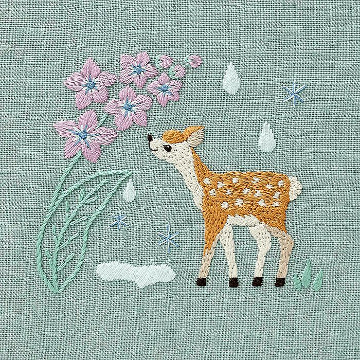 ★ホビーラホビーレ ステッチクロス〈ひまわり〉 キット ホビーラホビーレ クロスステッチ　キット　ひまわり　図案と残り糸 HOBBYRA HOBBYRE