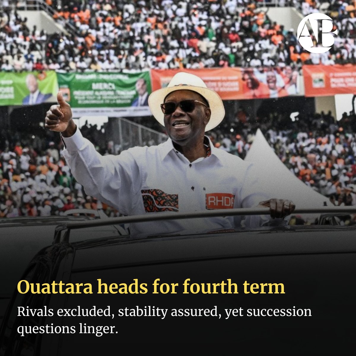 AfricanBizMag's tweet image. With key rivals excluded, Côte d’Ivoire’s election holds little suspense as Alassane Ouattara heads for a fourth term.

Stability endures, but questions over succession grow louder.

Can lasting growth survive without political change?

🔗 Read more: african.business/2025/10/politi……